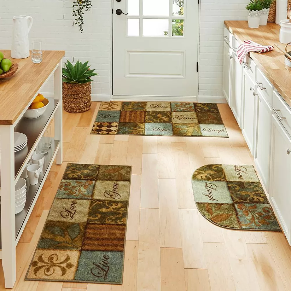 Les Fleurs La Terre Multi 3 Ft. X 4 Ft. 3-Piece Indoor Rug Set By Mohawk Home | * Discount