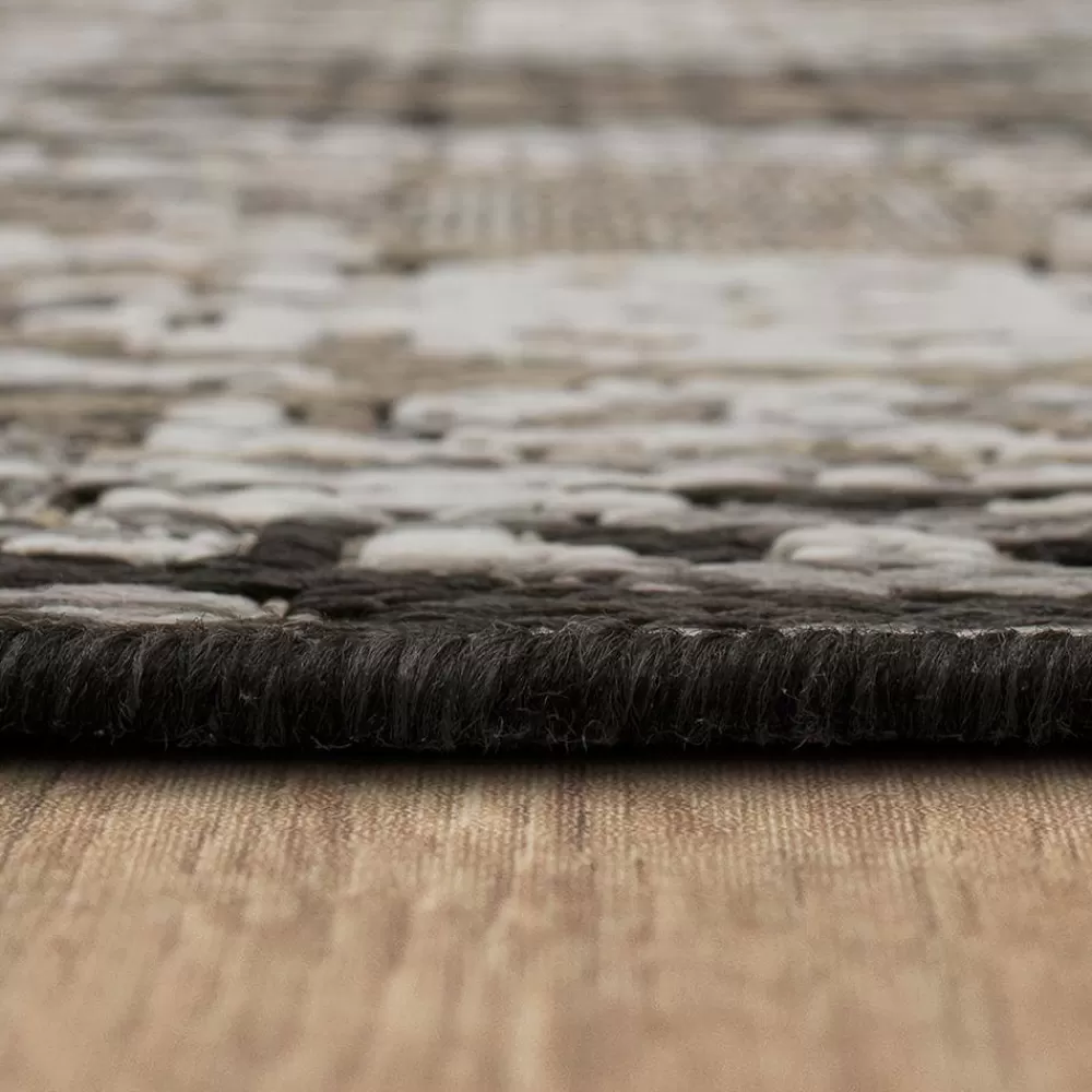 Marbella Dark Grey 5 Ft. 3 In. X 7 Ft. 6 In. Ikat Indoor/Outdoor Area Rug By Mohawk Home | * Sale