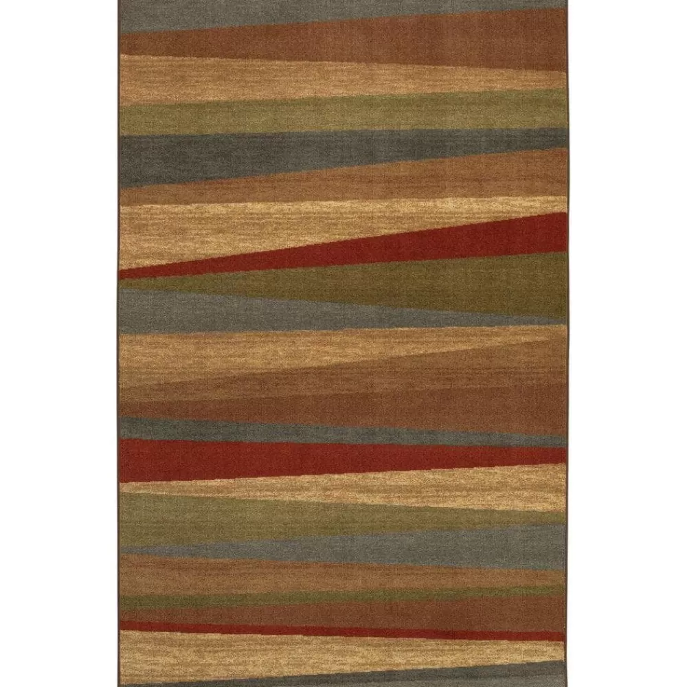 Mayan Sunset Sierra 5 Ft. X 8 Ft. Striped Area Rug By Mohawk Home | * Flash Sale