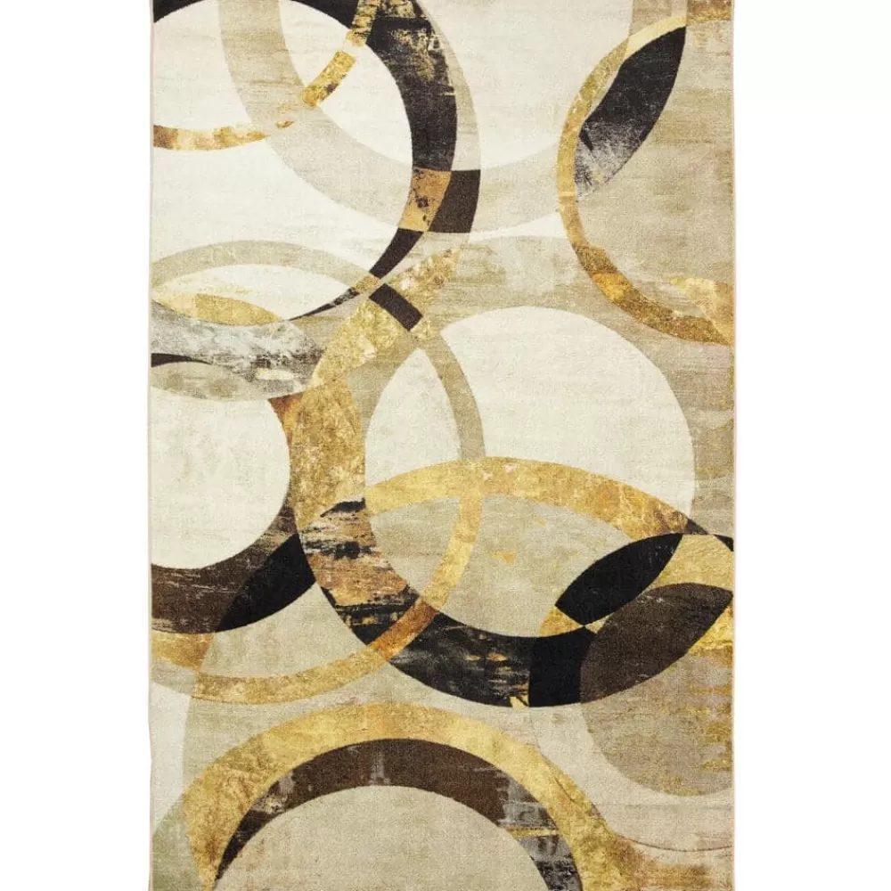 Mirrored Rings Gold 8 Ft. X 10 Ft. Geometric Area Rug By Mohawk Home | * New