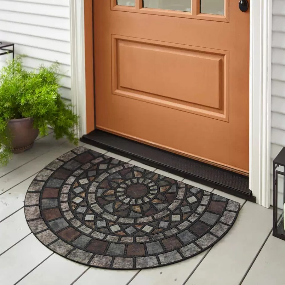 Mosaic Mythos Stone Slice 23 In. X 35 In. Doorscapes Estate Mat By Mohawk Home | * Sale