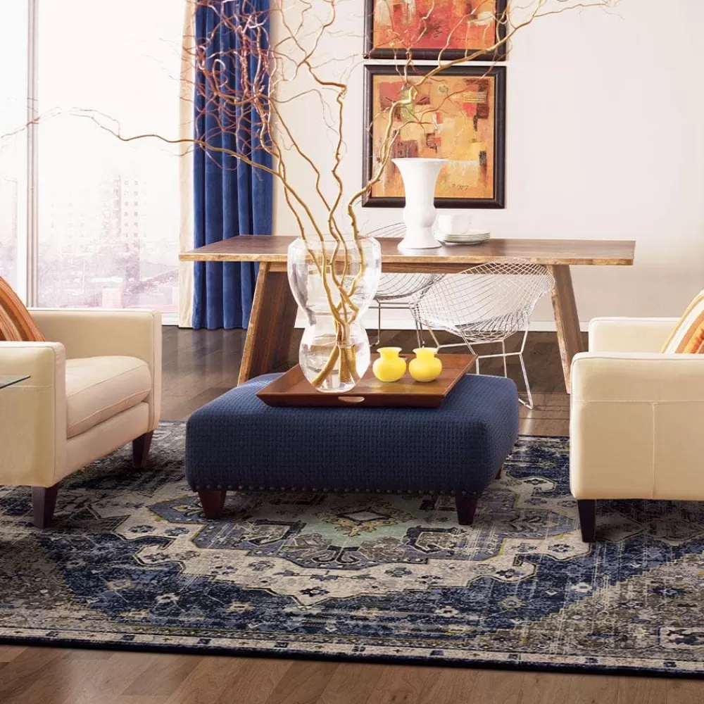 Pantaleone Indigo 8 Ft. X 10 Ft. Oriental Area Rug By Mohawk Home | * Clearance