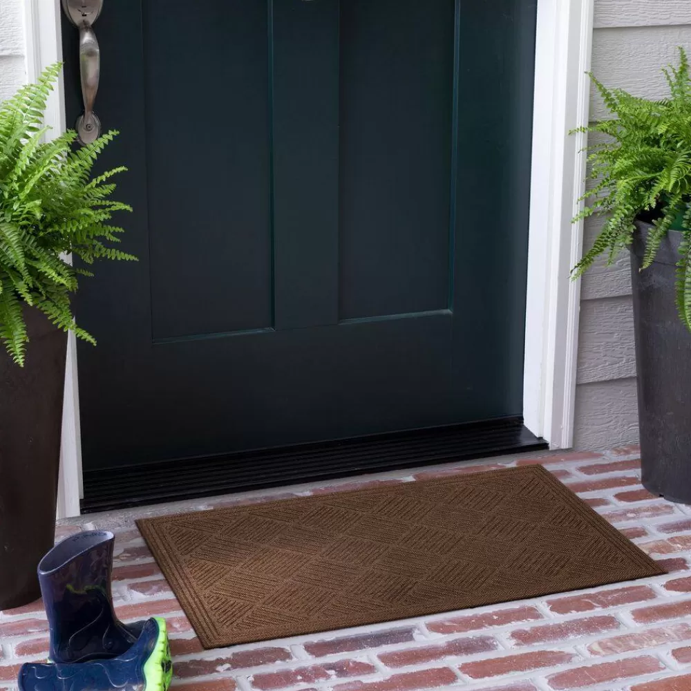 Parquet Impressions Jacquard Copper 24 In. X 36 In. Recycled Rubber Indoor/Outdoor Door Mat By Mohawk Home | * Best