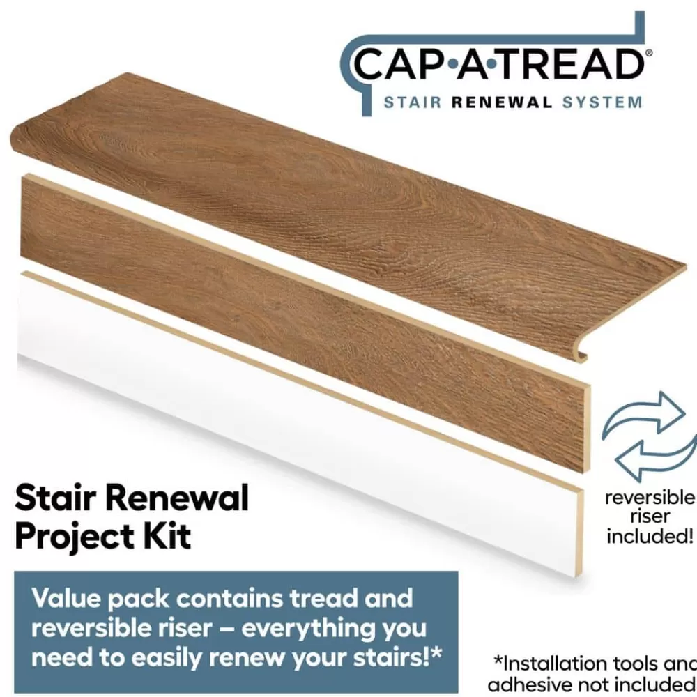 Perryridge Stair Tread And Reversible Riser Kit 47 In. L X 12-1/8 In. W X 1-11/16 In. T For Stairs 1 In. T By Cap A Tread | * Outlet