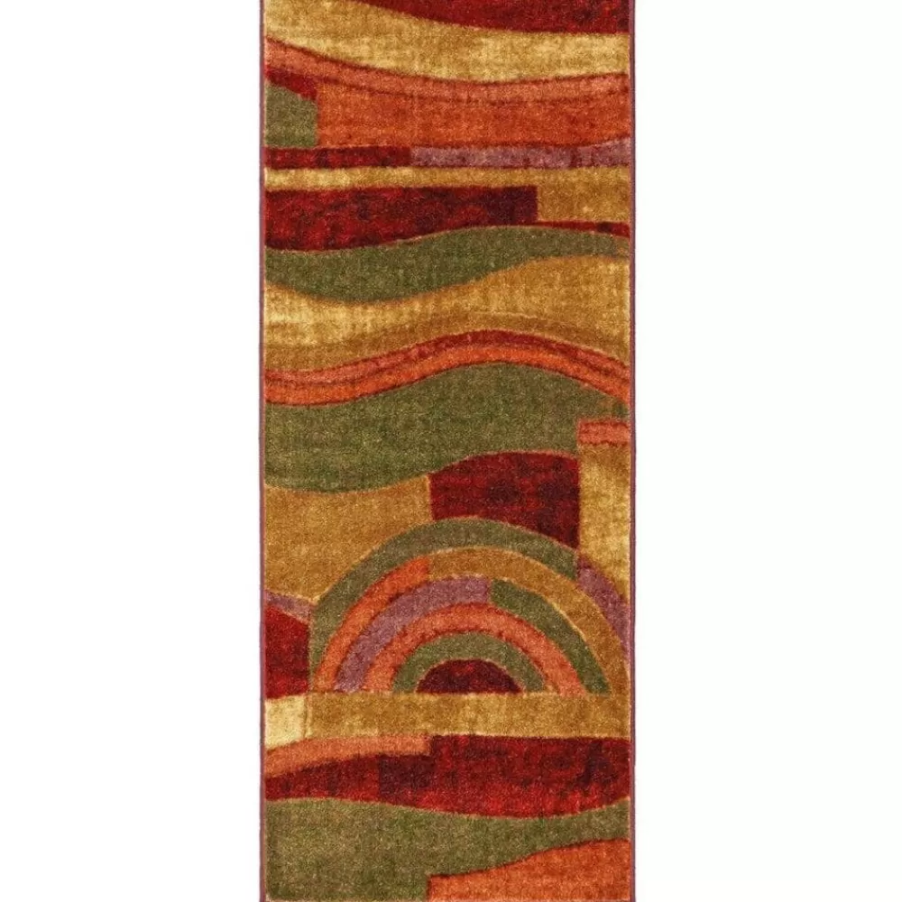 Piscasso Wine 2 Ft. X 5 Ft. Machine Washable Abstract Runner Rug By Mohawk Home | * Flash Sale