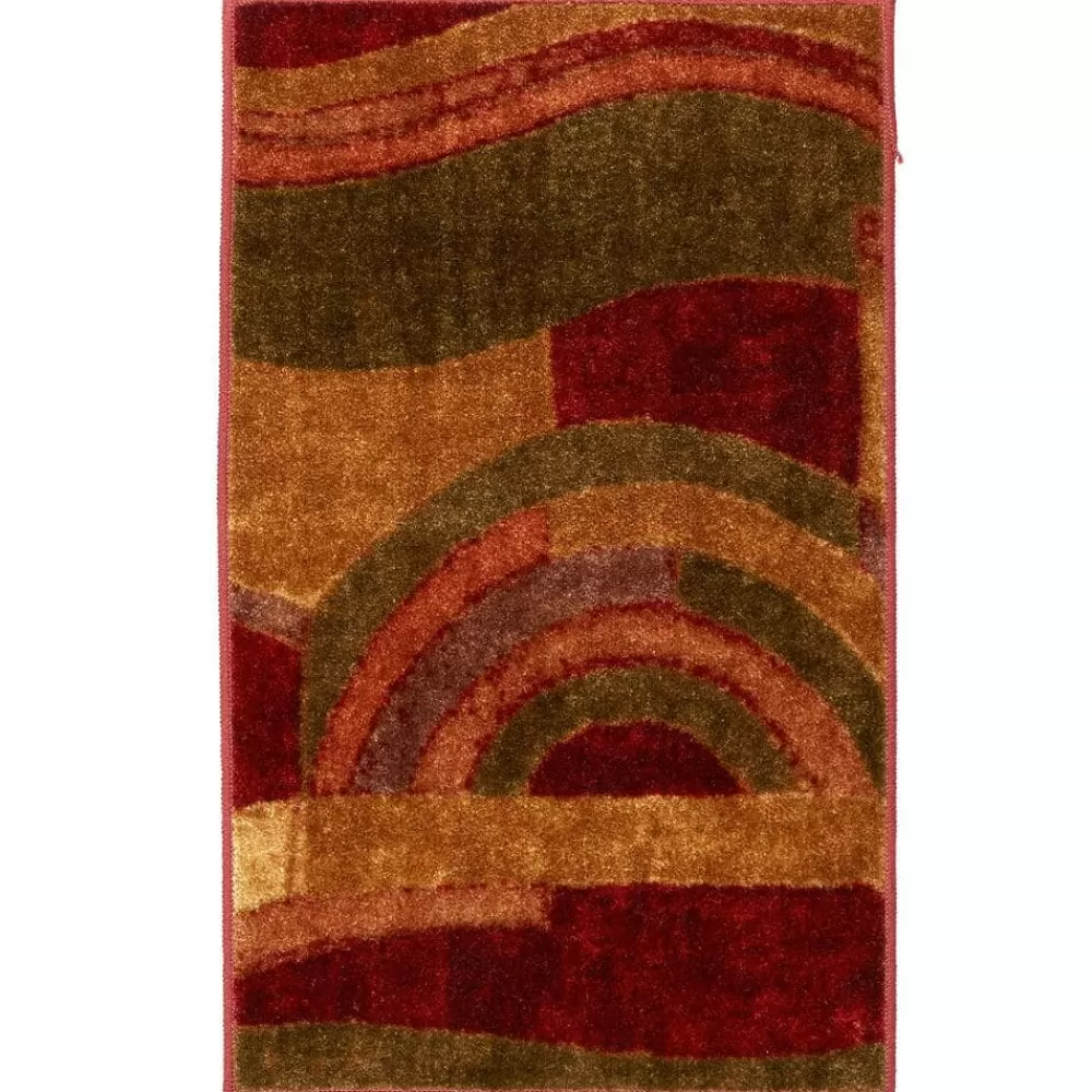 Piscasso Wine 3 Ft. X 4 Ft. Machine Washable Abstract Area Rug By Mohawk Home | * Discount