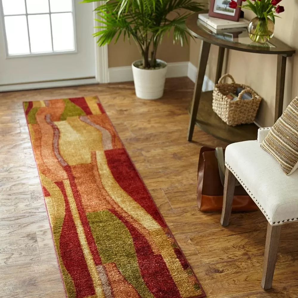 Piscasso Wine 8 Ft. X 10 Ft. Abstract Area Rug By Mohawk Home | * Store