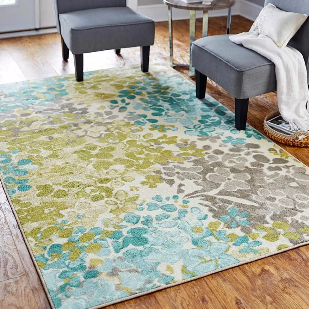 Radiance Aqua 7 Ft. 6 In. X 10 Ft. Floral Area Rug By Mohawk Home | * Shop