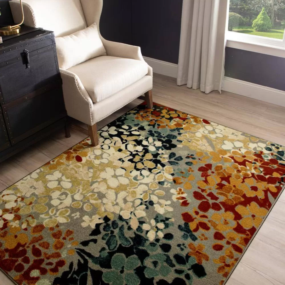Radiance Multi 4 Ft. X 5 Ft. Machine Washable Floral Area Rug By Mohawk Home | * Shop