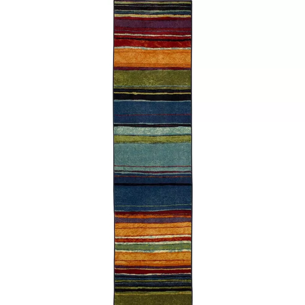 Rainbow Multi 2 Ft. X 8 Ft. Machine Washable Striped Runner Rug By Mohawk Home | * Online