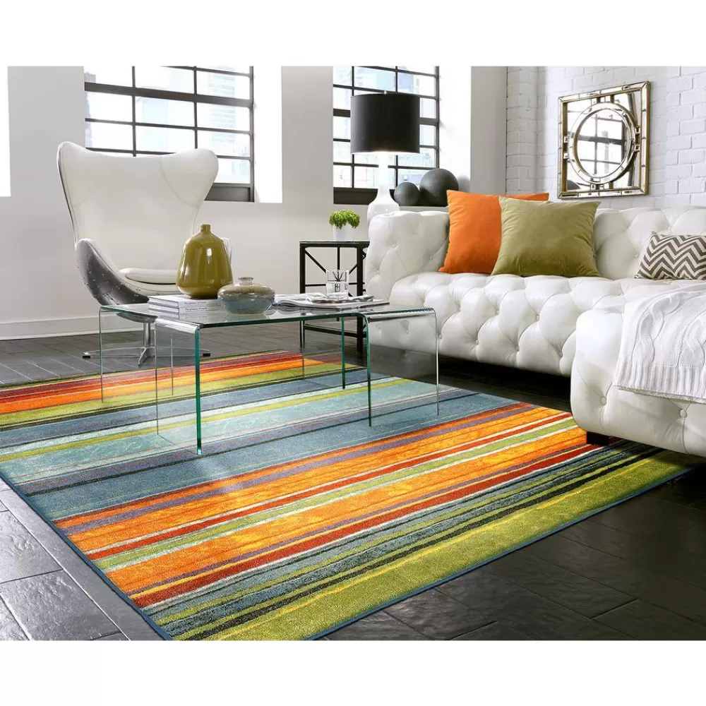Rainbow Multi 5 Ft. X 8 Ft. Striped Area Rug By Mohawk Home | * Best Sale