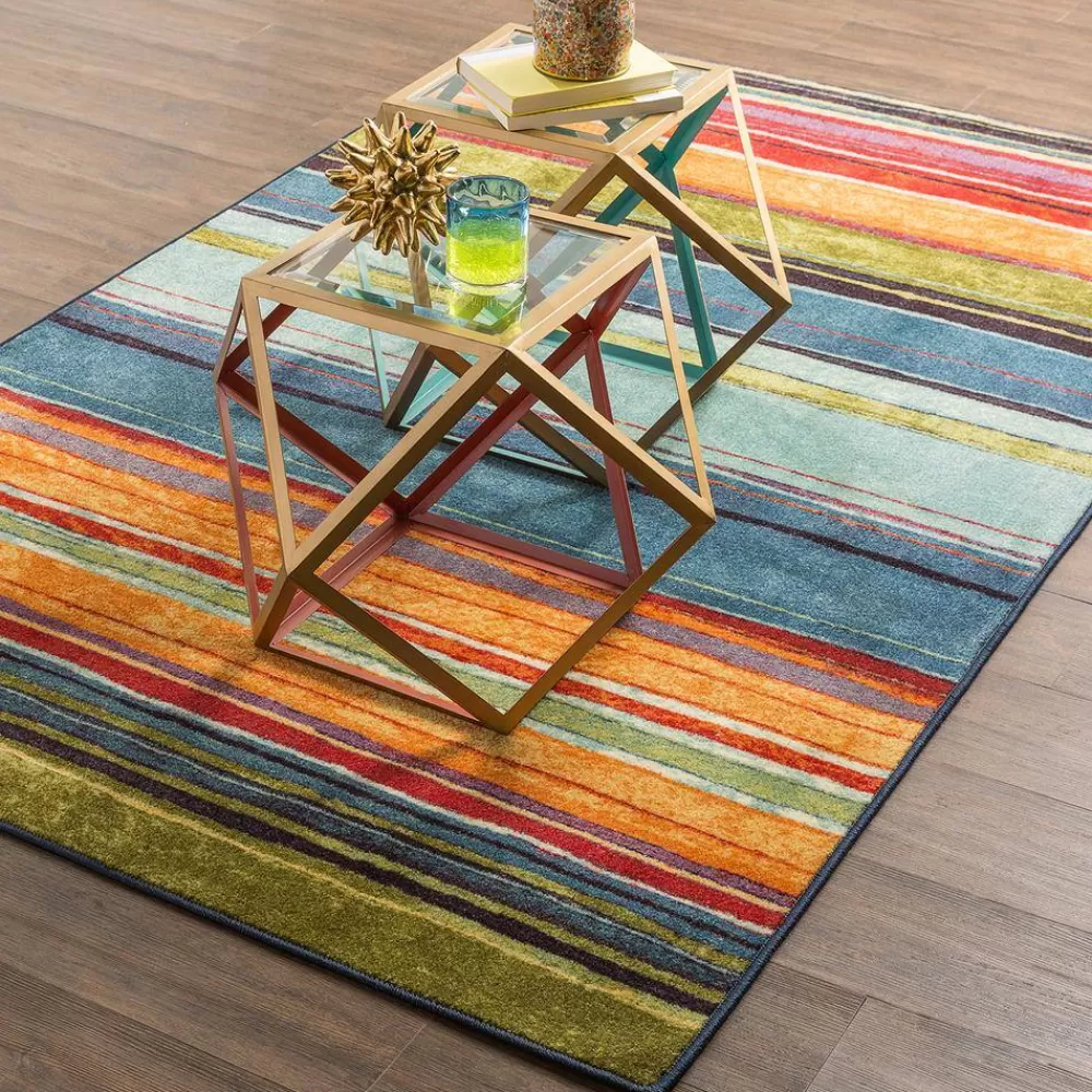 Rainbow Multi 5 Ft. X 8 Ft. Striped Area Rug By Mohawk Home | * Best Sale