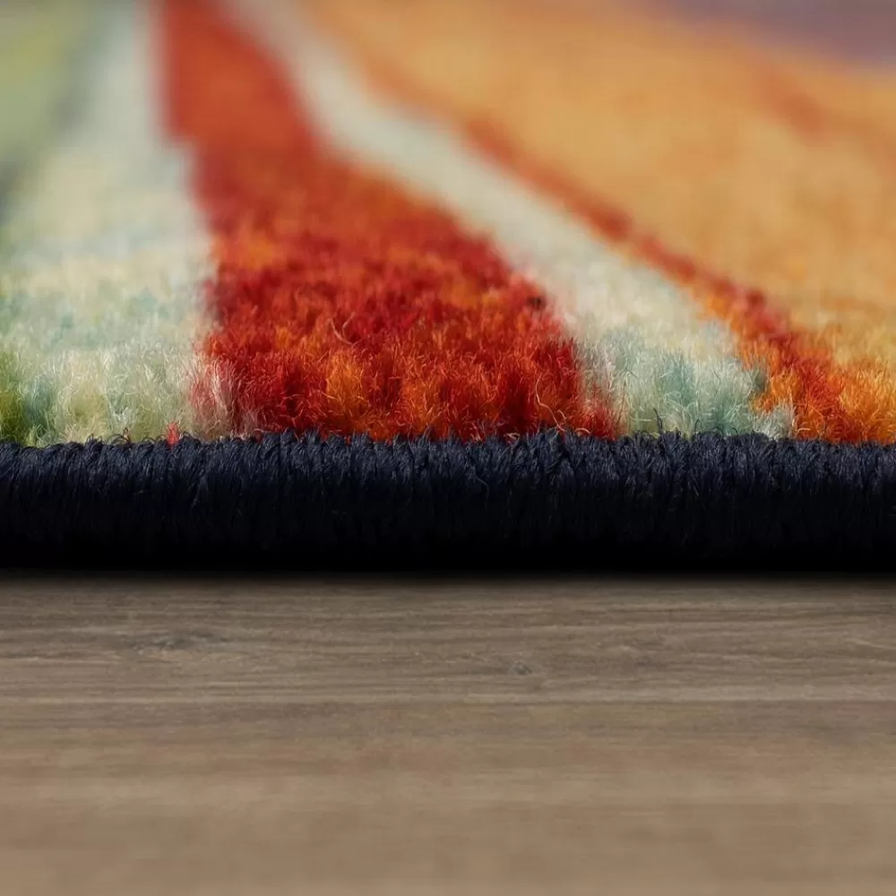 Rainbow Multi 7 Ft. 6 In. X 10 Ft. Striped Area Rug 3-Piece Set By Mohawk Home | * New