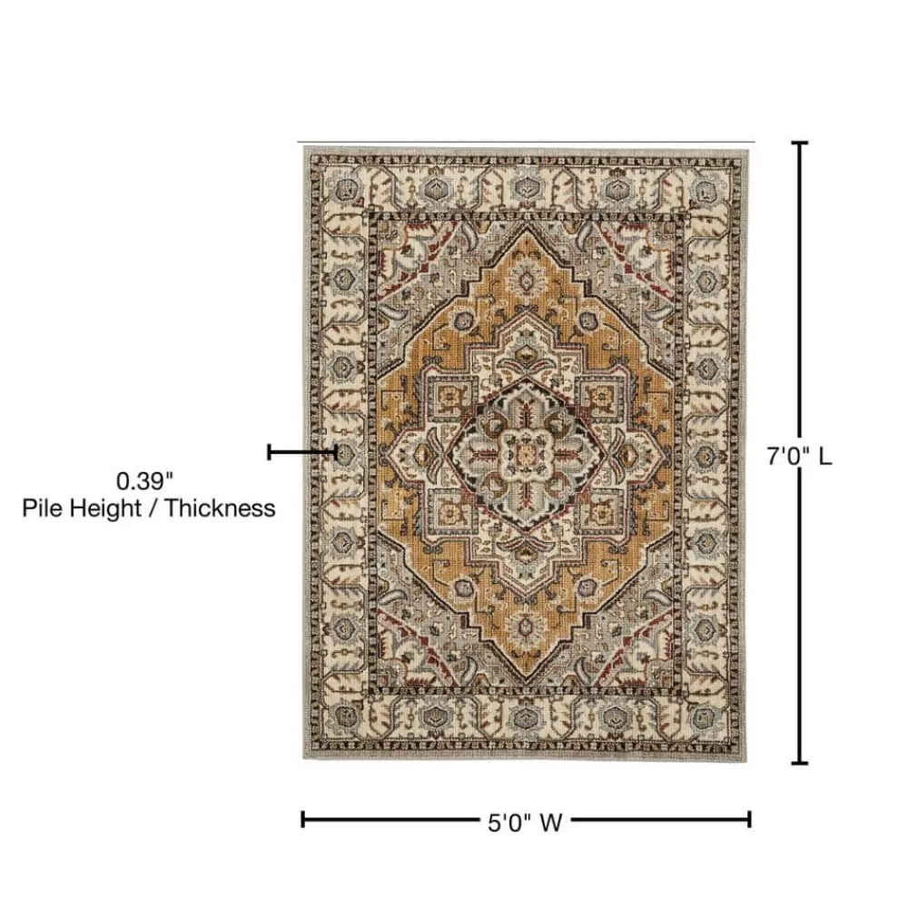 Rene Beige 5 Ft. X 7 Ft. Oriental Area Rug By Mohawk Home | * Online