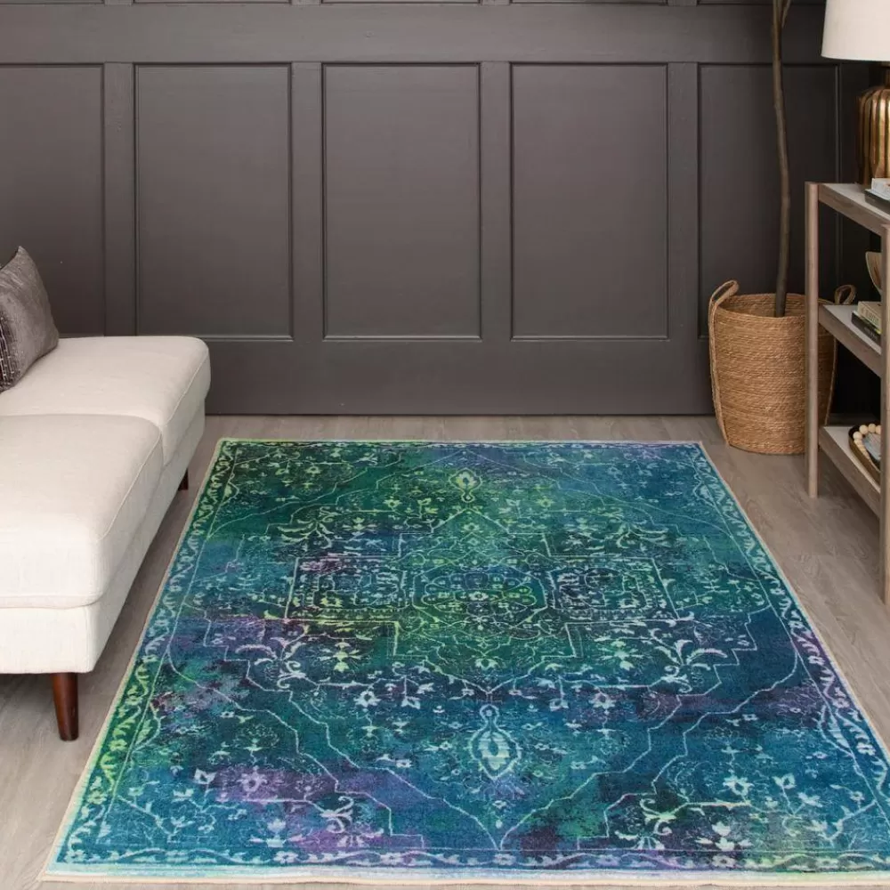 Rowland Teal 8 Ft. X 10 Ft. Abstract Area Rug By Mohawk Home | * Flash Sale