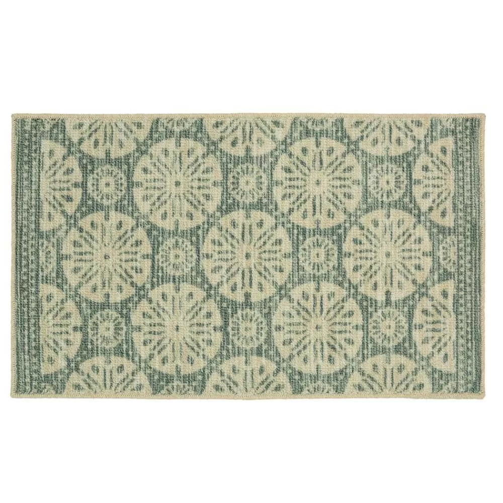 Sand Dollar Aqua 1 Ft. 8 In. X 2 Ft. 10 In. Medallion Machine Washable Area Rug By Mohawk Home | * Shop