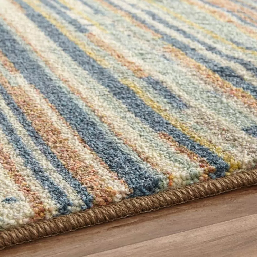 Santos Blue 8 Ft. X 10 Ft. Striped Area Rug By Mohawk Home | * Best