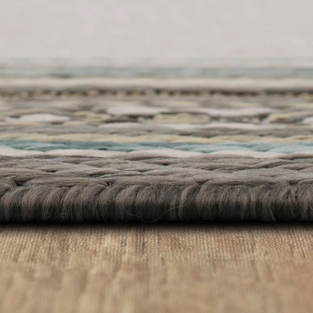 Seaside Border Light Grey 8 Ft. X 10 Ft. Geometric Indoor/Outdoor Area Rug By Mohawk Home | * Clearance