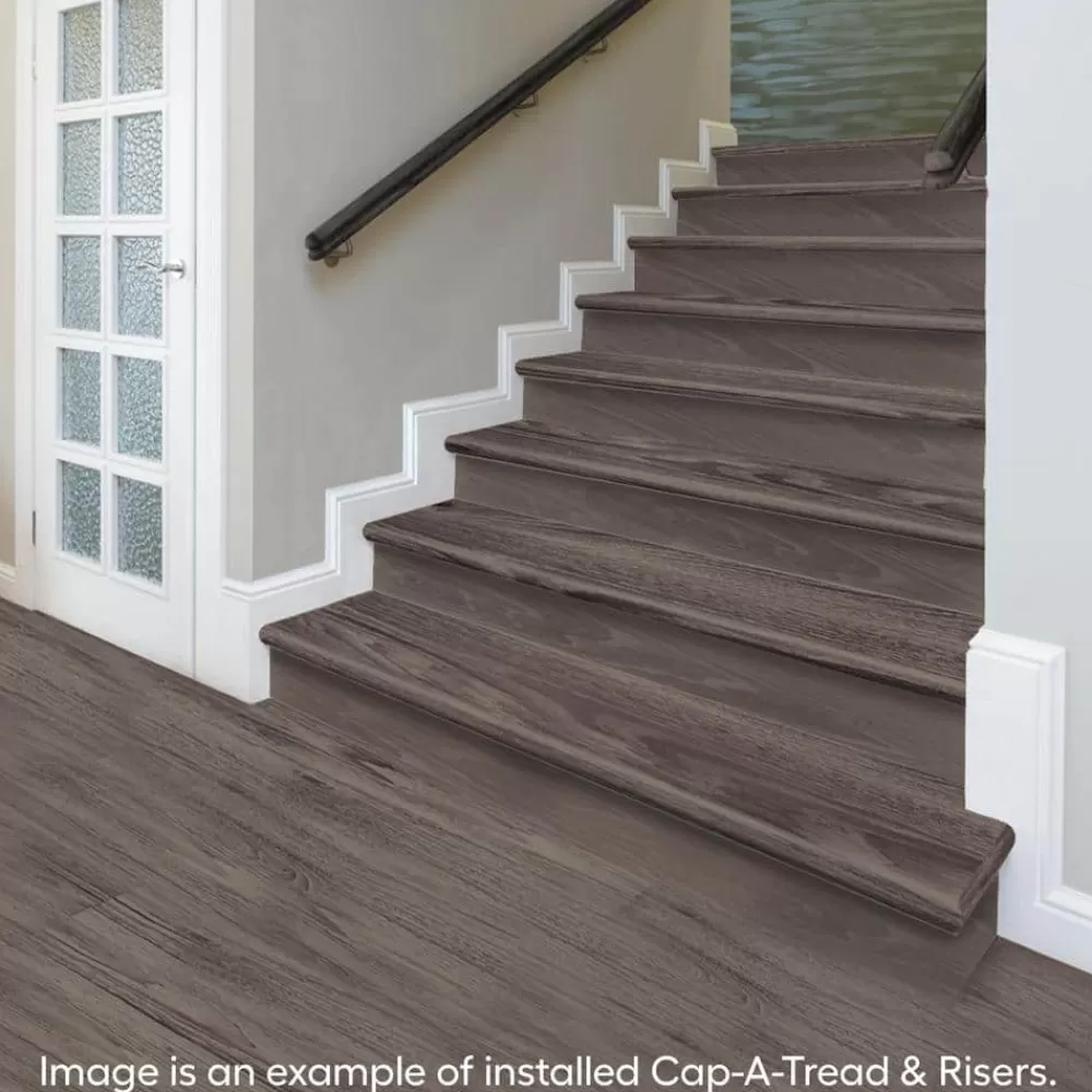 Seasoned Wood Stair Tread And Reversible Riser Kit 47 In. L X 12-1/8 In. W X 1-11/16 In. T To Cover Stairs 1 In. Thick By Cap A Tread | * Outlet