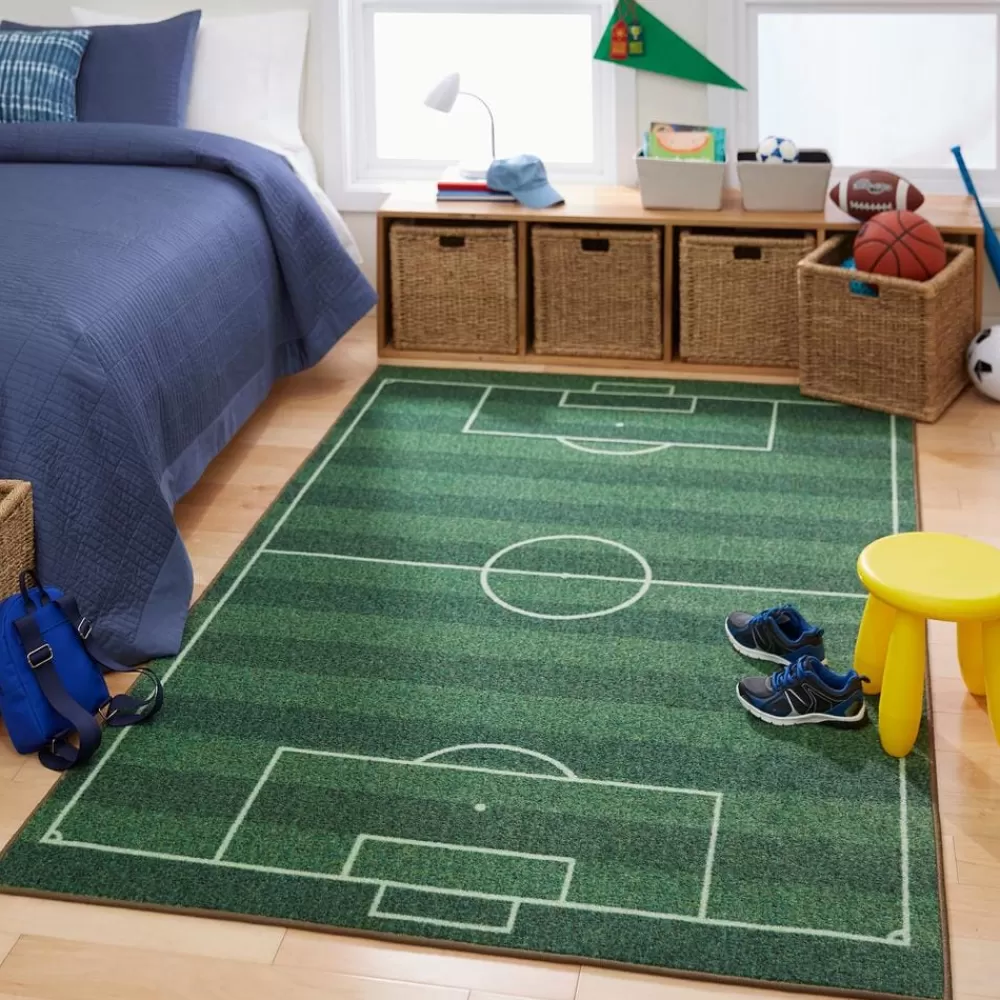 Soccer Field Green 8 Ft. X 10 Ft. Contemporary Area Rug By Mohawk Home | * Sale