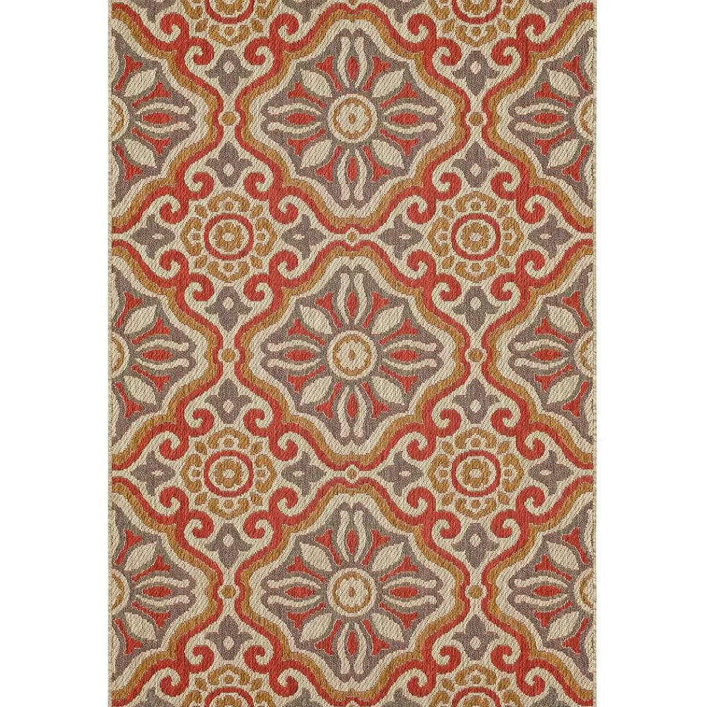 Sorrento Rust 10 Ft. X 13 Ft. Geometric Indoor/Outdoor Area Rug By Mohawk Home | * Outlet