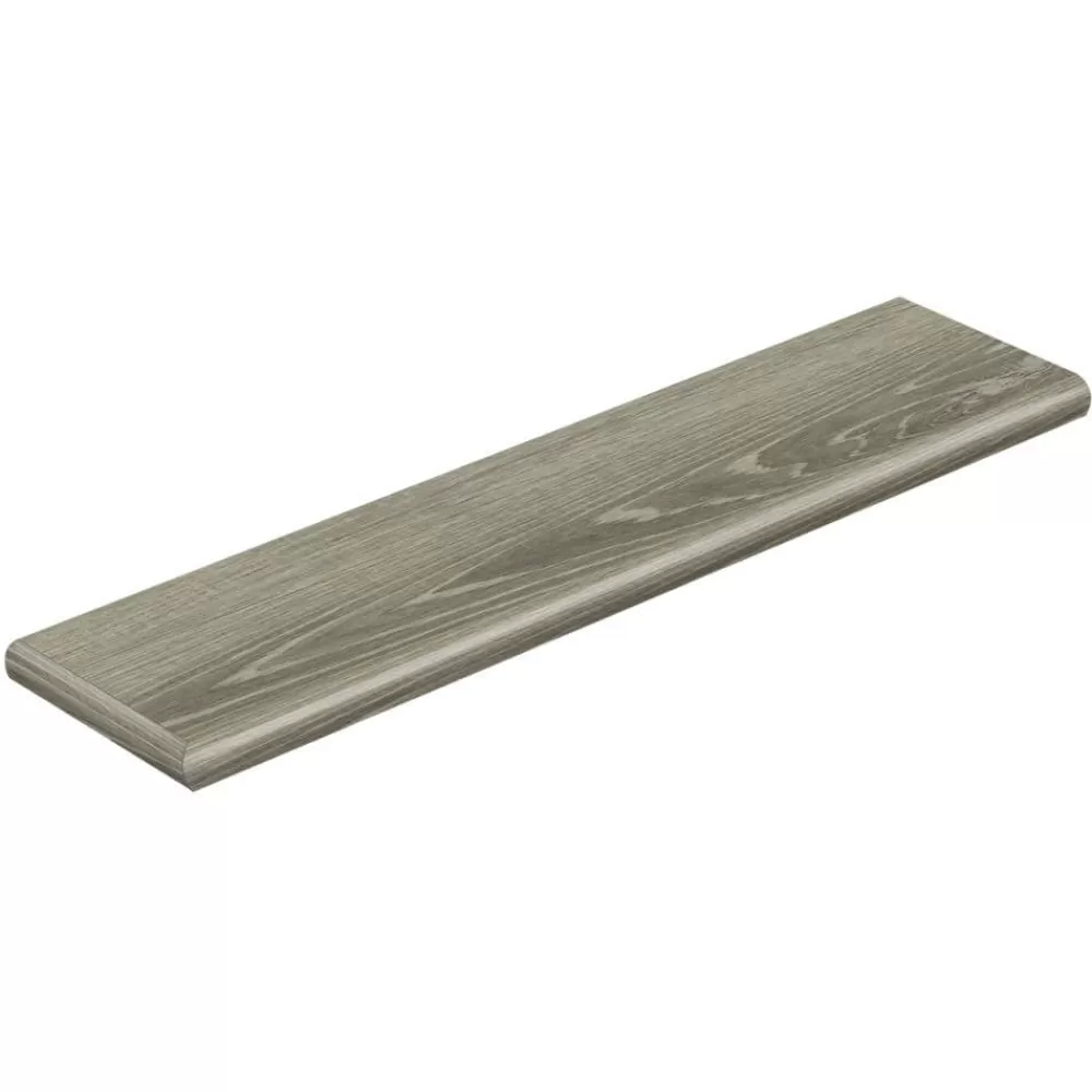 Sterling Oak/Gray Birch Wood 47 In. L X 12-1/8 In. D X 1-11/16 In. H Vinyl Overlay Left Return For Stairs 1 In. T By Cap A Tread | * Online