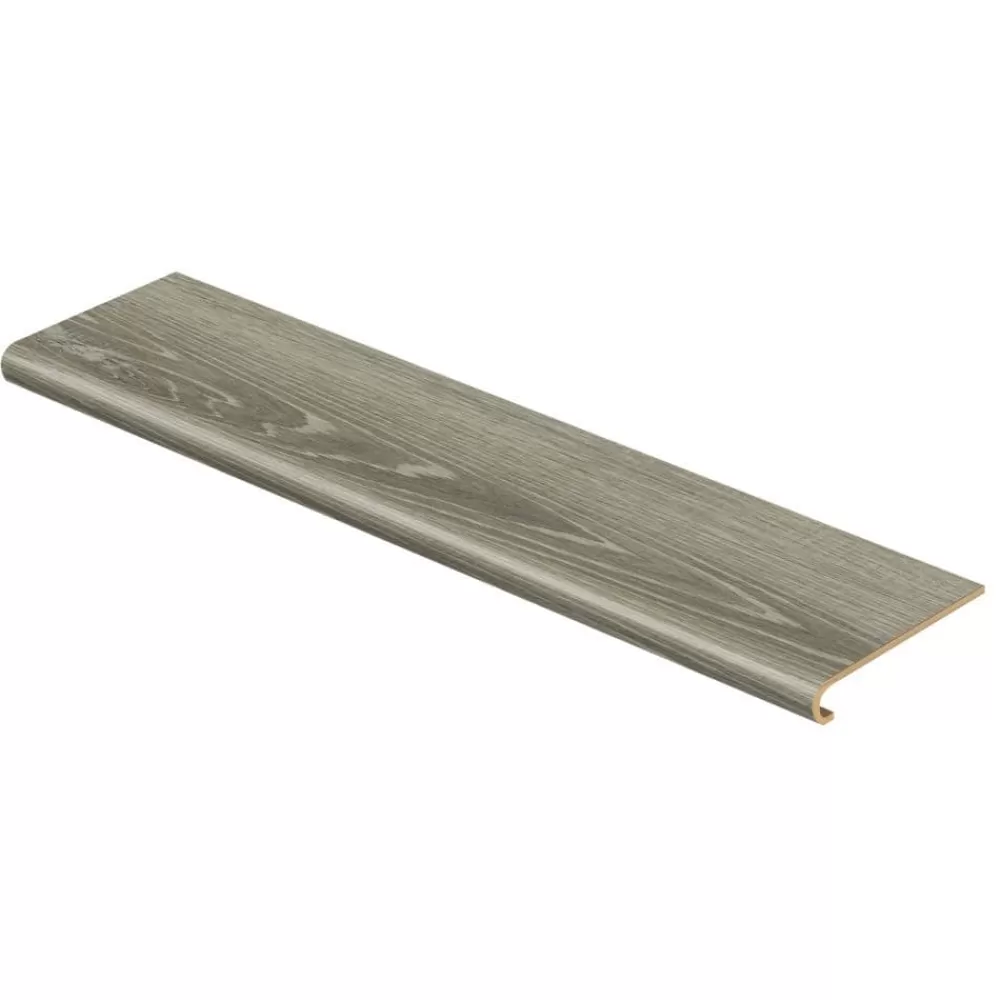 Sterling Oak/Gray Birch Wood 47 In. Length X 12-1/8 In. Deep X 1-11/16 In. Height Vinyl Overlay For Stairs 1 In. T By Cap A Tread | * New