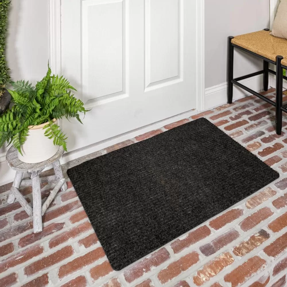 Striped Utility Mat Charcoal Indoor/Outdoor 24 In. X 60 In. Utility Door Mat By Mohawk Home | * Online