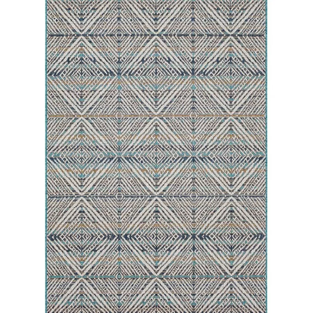 Tahoe Quilt Blue 8 Ft. X 10 Ft. Geometric Indoor/Outdoor Area Rug By Mohawk Home | * Best Sale