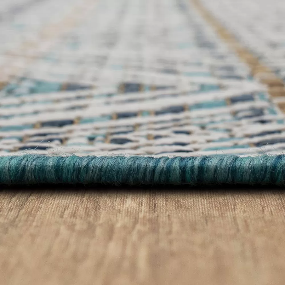 Tahoe Quilt Blue 8 Ft. X 10 Ft. Geometric Indoor/Outdoor Area Rug By Mohawk Home | * Best Sale