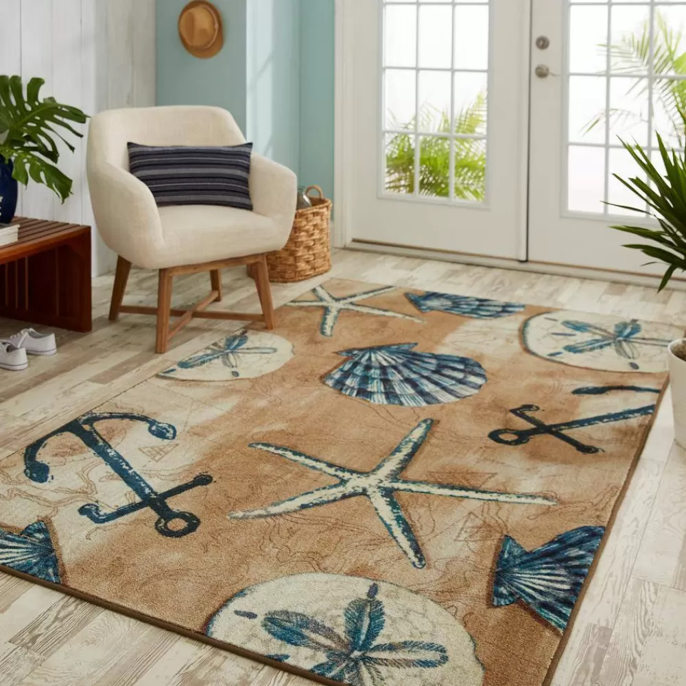 Tide Pool Shells Beige 10 Ft. X 14 Ft. Abstract Area Rug By Mohawk Home | * Best Sale