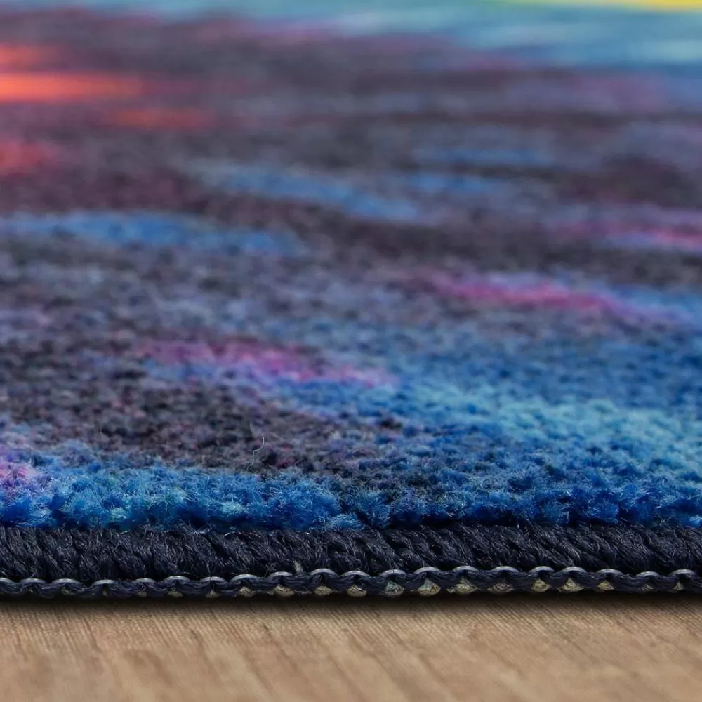 Tie Dye Swirl Rainbow 8 Ft. X 10 Ft. Contemporary Area Rug By Mohawk Home | * Flash Sale