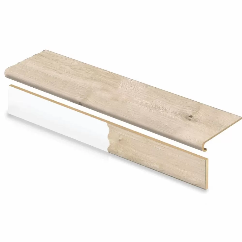 Vale View Oak Stair Tread & Reversible Riser Kit 47 In. L X 12-1/8 In. W X 1-11/16 In. T To Cover Stairs 1 In. By Cap A Tread | * Cheap