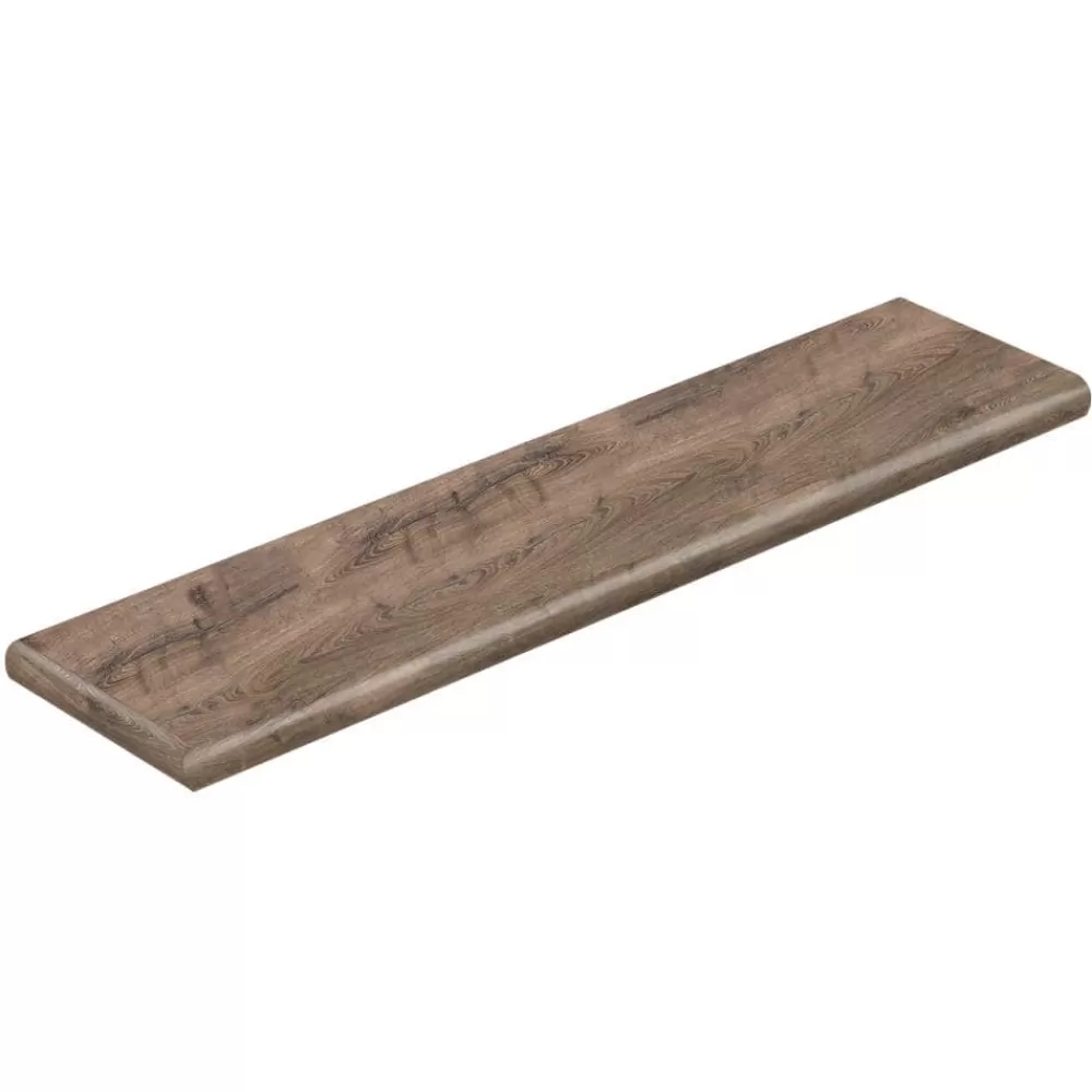 Vintage Pewter Oak 47 In. Length X 12-1/8 In. Width X 1-11/16 In. Thick Laminate Left Return To Cover Stairs 1 In. Thick By Cap A Tread | * Shop