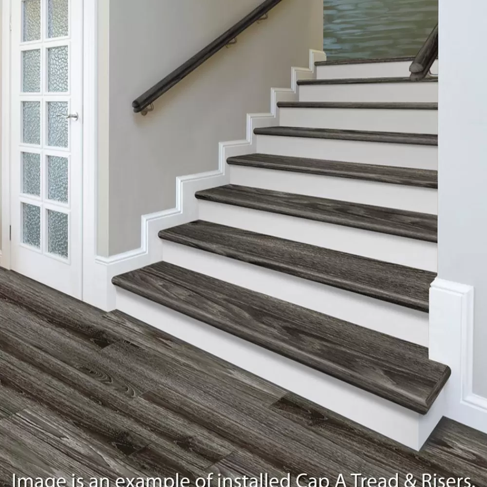 Vintage Pewter Oak 94 In. Length X 1/2 In. Thick X 7-3/8 In. Width Laminate Riser To Be Used With Cap A Tread | * Sale