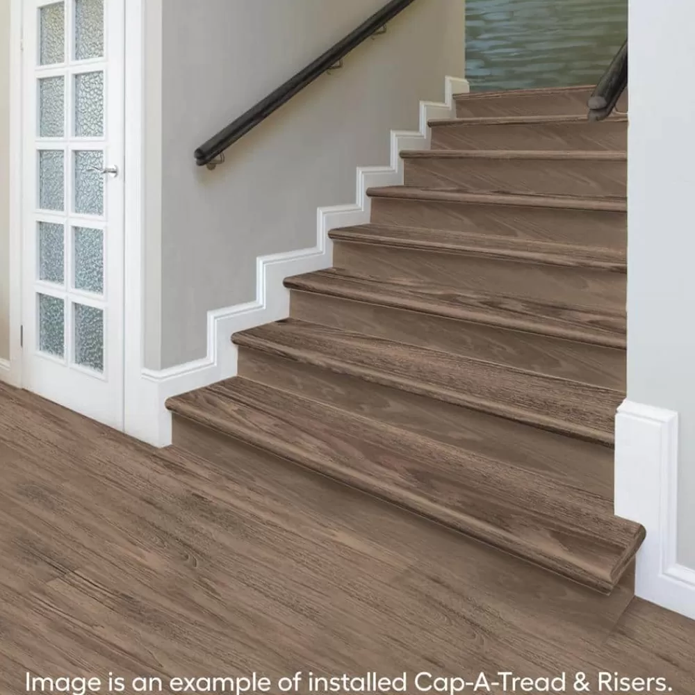 Vintage Pewter Oak Stair Tread And Reversible Riser Kit 47 In. L X 12-1/8 In. D X 1-11/16 In. H For Stairs 1 In. Thick By Cap A Tread | * Outlet