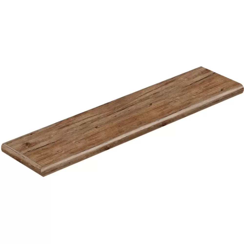 Walton Oak 47 In. L X 12-1/8 In. D X 1-11/16 In. H Vinyl Left Return To Cover Stairs 1 In. Thick By Cap A Tread | * Store
