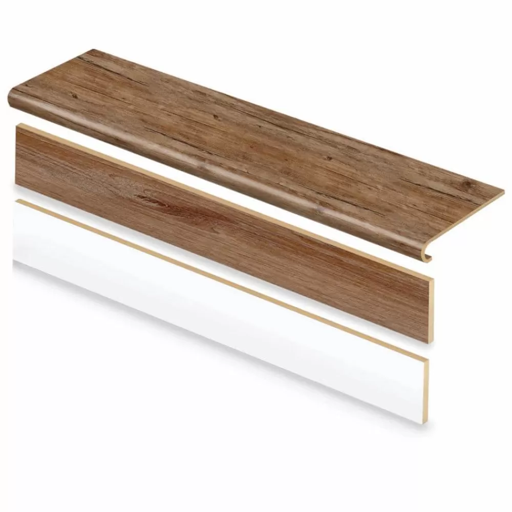 Walton Oak Stair Tread And Reversible Riser Kit 47 In. L X 12-1/8 In. W X 1-11/16 In. T To Cover Stairs 1 In. Thick By Cap A Tread | * Hot