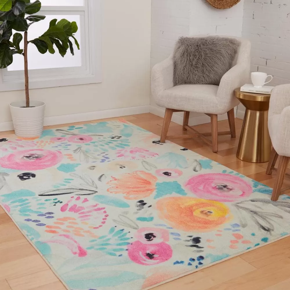 Watercolor Floral Multi 8 Ft. X 10 Ft. Floral Area Rug By Mohawk Home | * Best