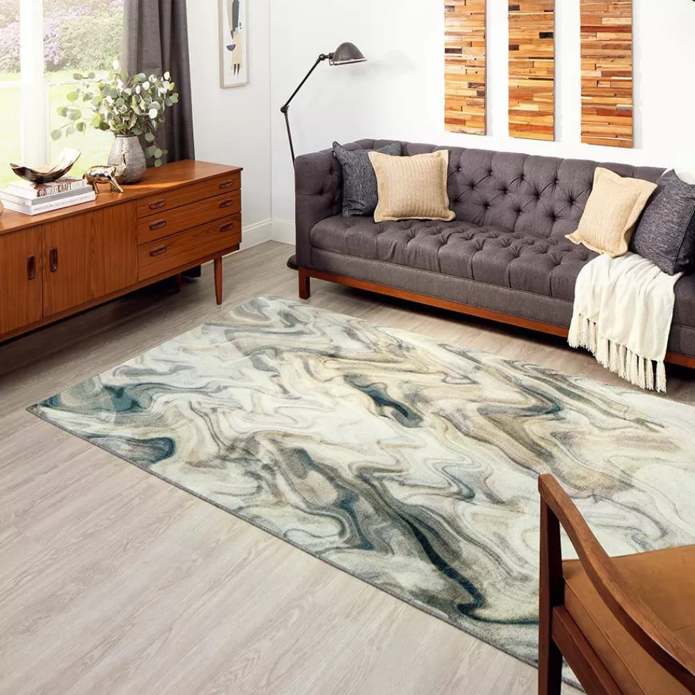 Wavelength Neutral 9 Ft. X 12 Ft. Abstract Area Rug By Mohawk Home | * Clearance