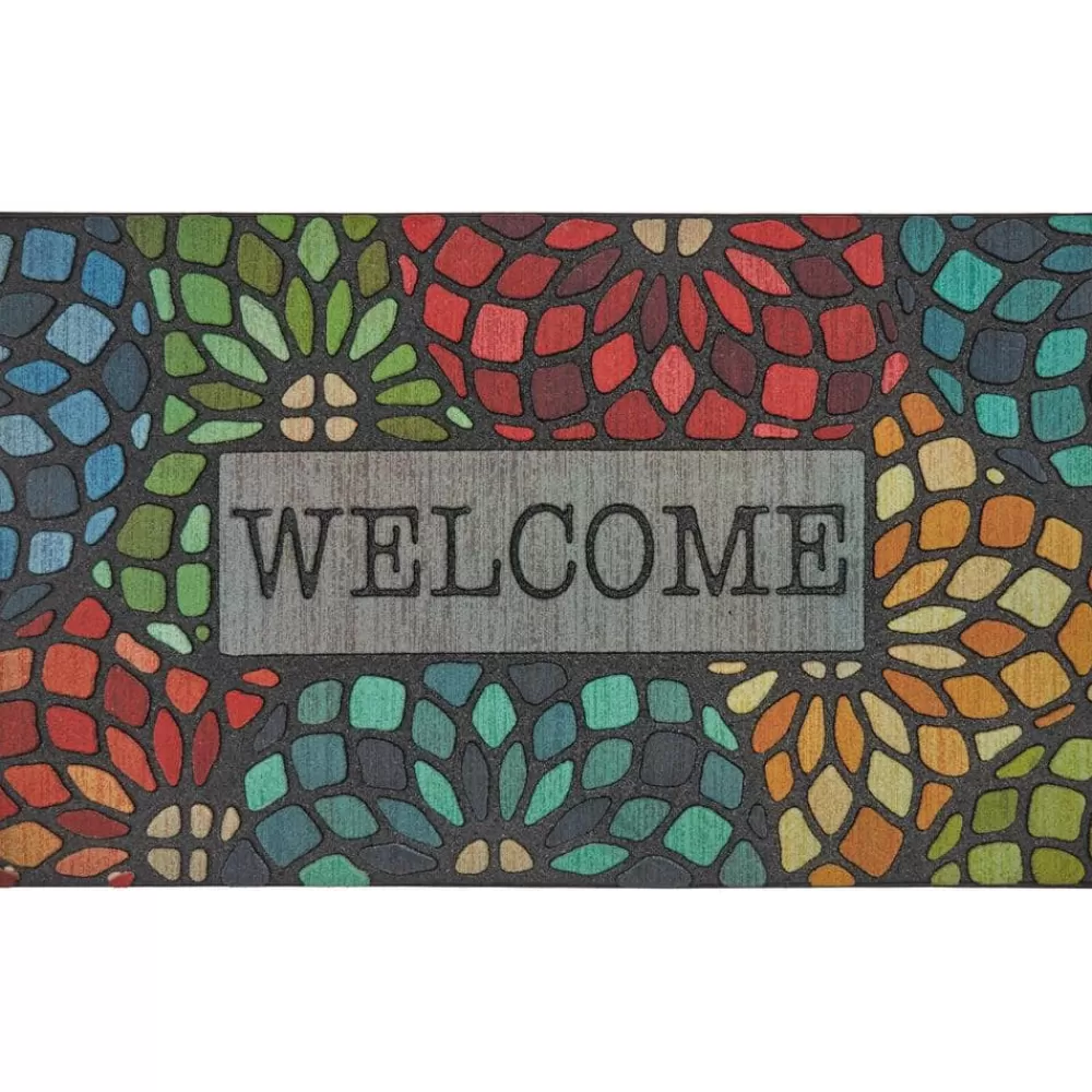 Welcome Stained Glass Floret 18 In. X 30 In. Doorscapes Mat By Mohawk Home | * Discount