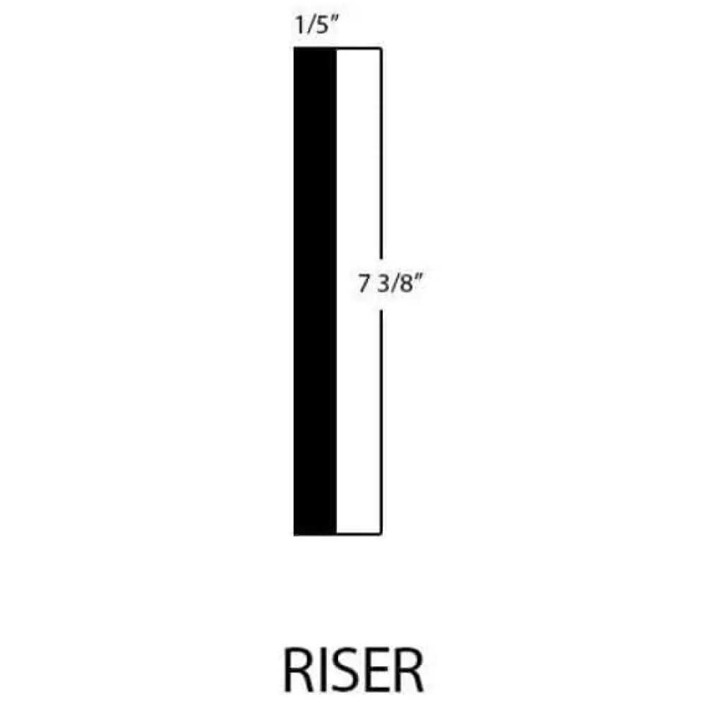 White 47 In. Long X 1/2 In. Deep X 7-3/8 In. Height Laminate Riser To Be Used With Cap A Tread | * Best Sale