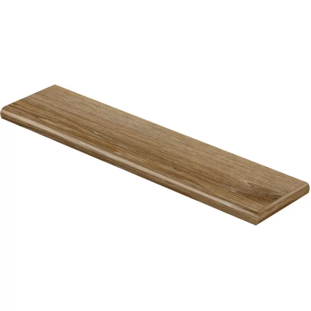 Woodacres Oak/Deerbrook Trail 47 In. L X 12-1/8 In. W X 1-11/16 In. T Vinyl Overlay Right Return For Stairs 1 In. T By Cap A Tread | * Flash Sale